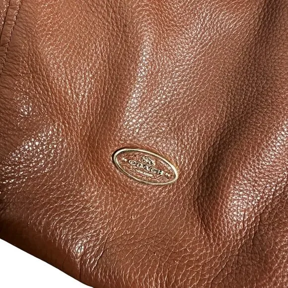 COACH Chicago Gallery Park Pebbled Leather Hobo Crossbody Bag in Brown Crossbody - Picture 11 of 15